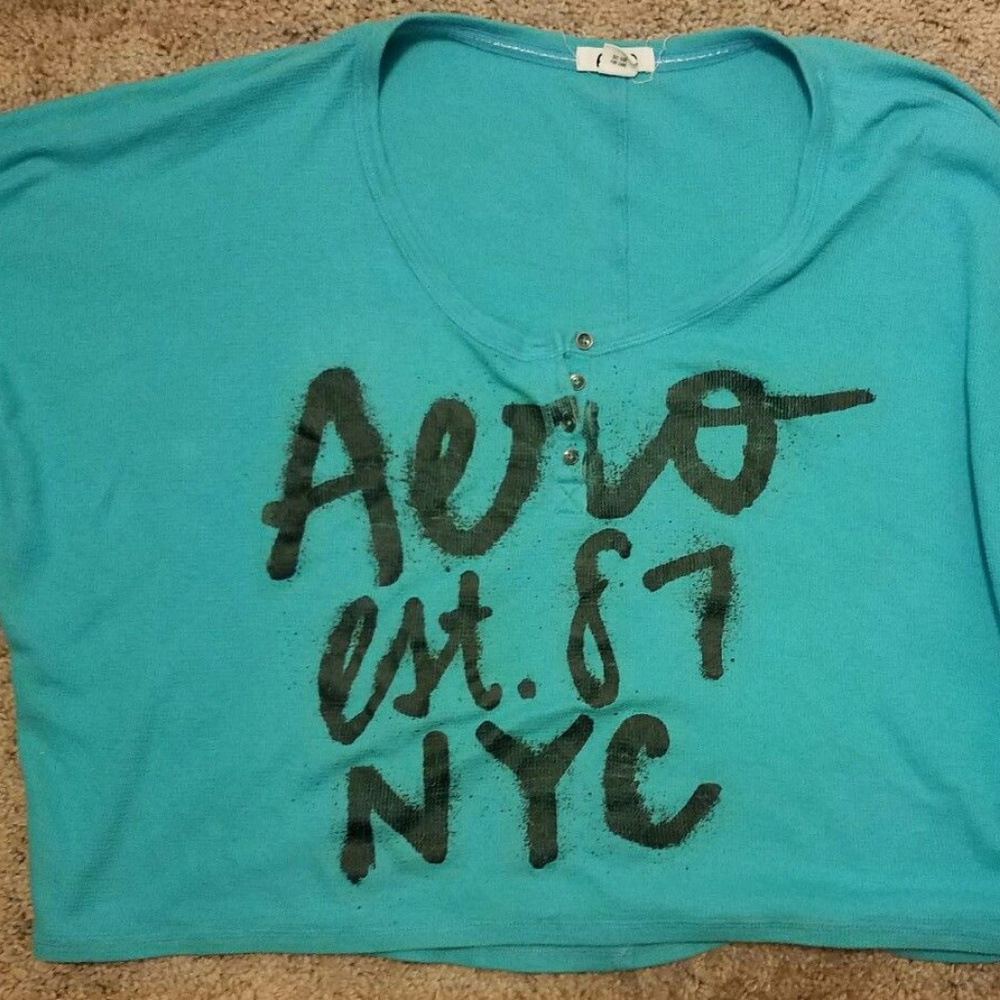 VINTAGE Aero Brand, Oversized, Crop shirt size XL